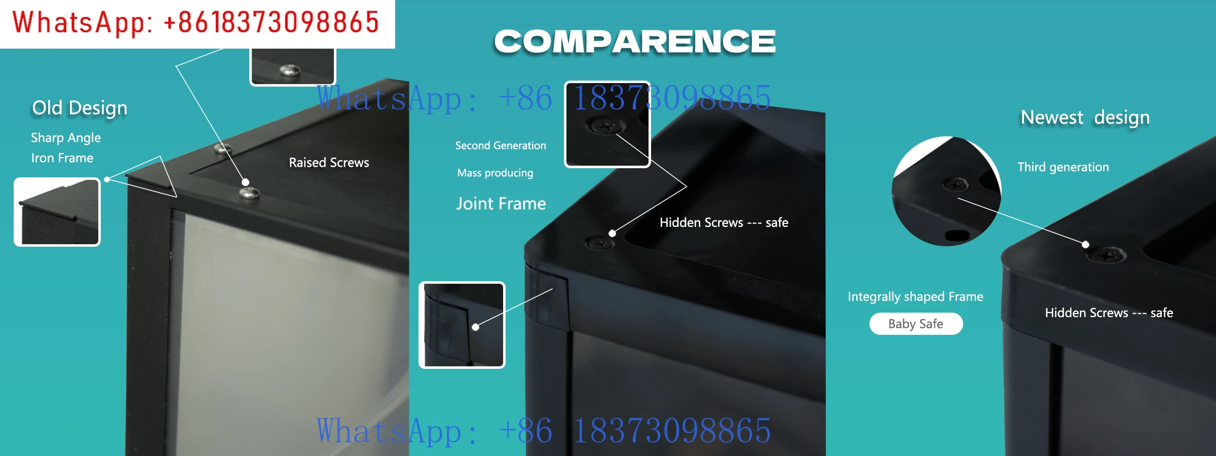 عرض الصمام الثنائي الباعث للضوء للوحات القائمة الإعلانية الخارجية للمقهى والأعمال علامات الإضاءة ذات 4 جوانب #4
