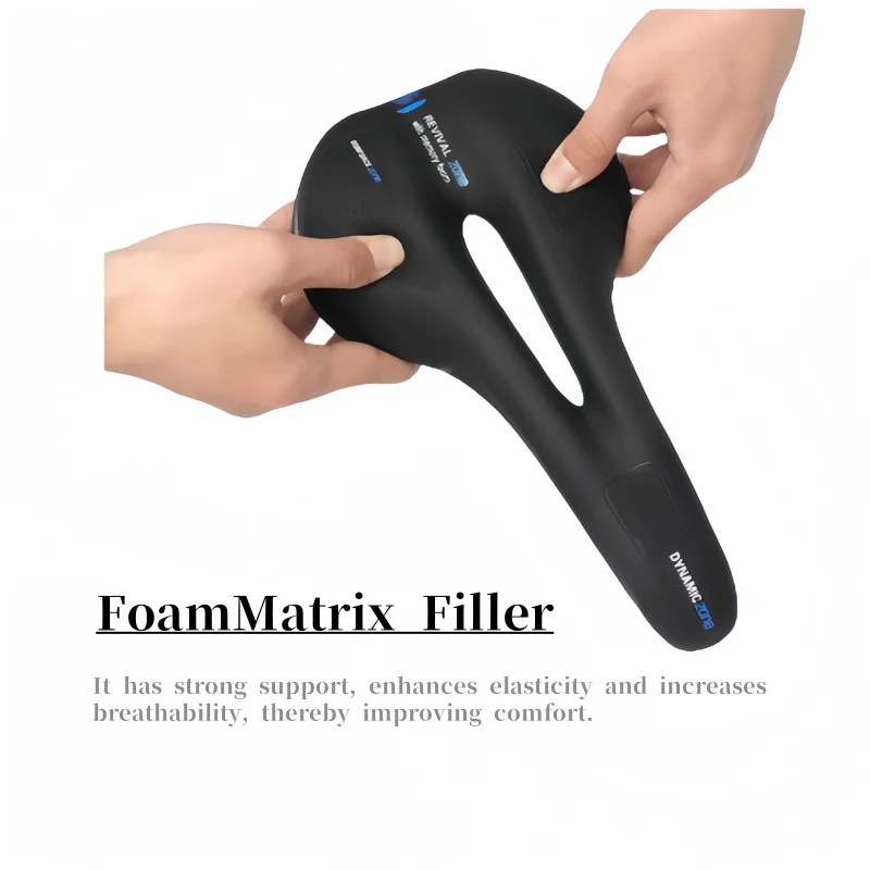 وسادة مقعد إسفنجية مريحة ممتصة للصدمات ومرونة عالية، مناسبة للدراجات الجبلية. مجوف وجيد التهوية.