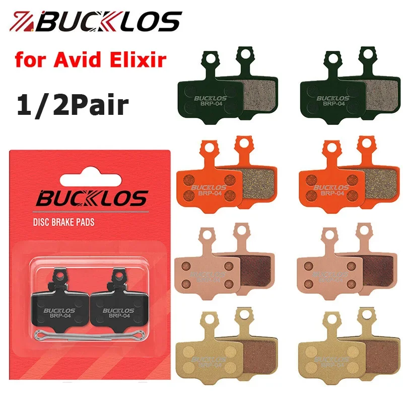 BUCKLOS Semi-metal MTB Bicycle Disc Brake Pads for AVID ELIXL R/CR MAG Brake Pad for SRAM XO XX DB1 DB3 DB5 Disc Pad 1/2pair