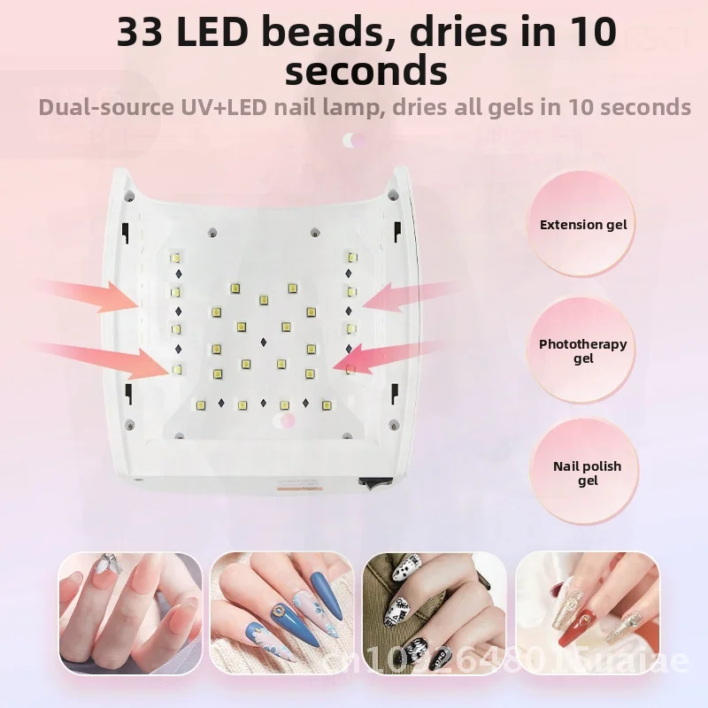 S10 lâmpada de armazenamento de energia sem fio para unhas 66W fototerapia de alta potência lâmpada LED de longa resistência para máquina de polimento de arte em unhas