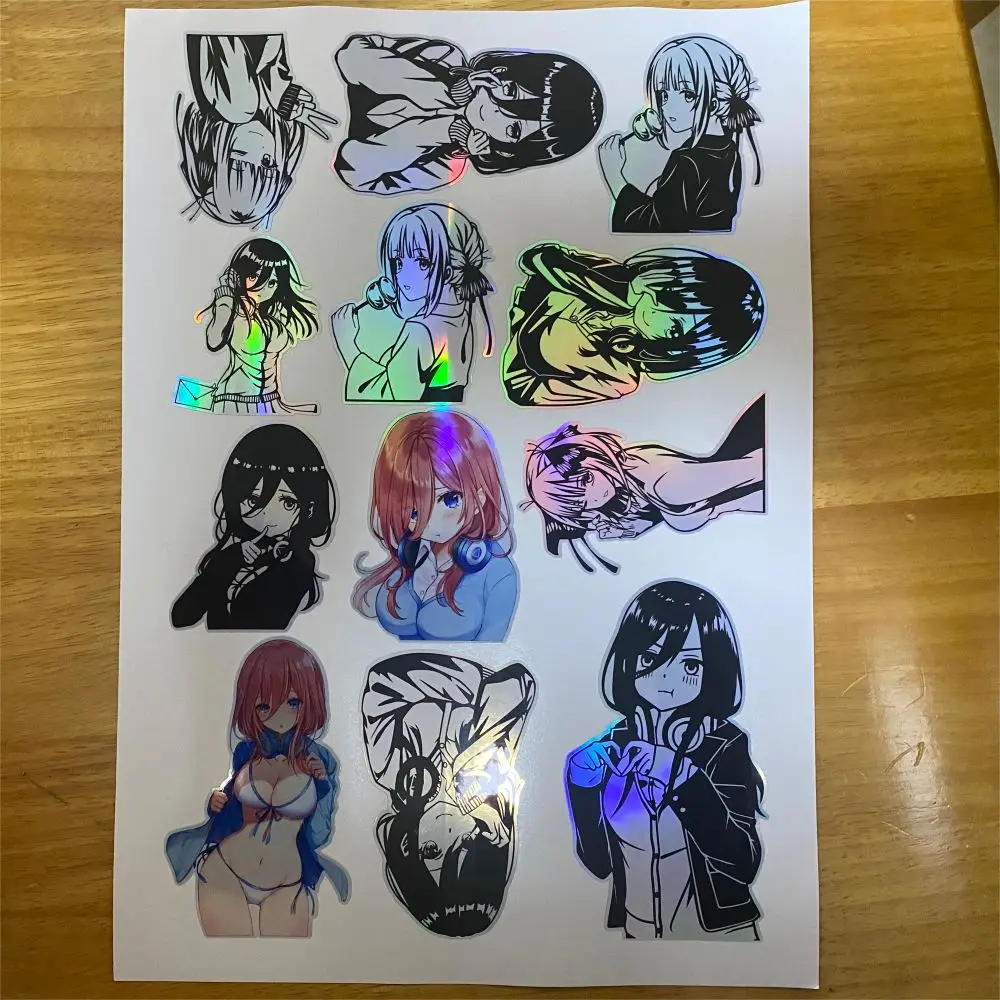 The Quintessential Quintuplets Laser Nakano Anime Sticker Car Phone Vinyl Decor Home Decoration