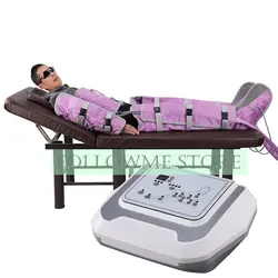 Professionele Pressotherapie Machine Paars Lymfemassageapparaat Armen Schouders Buik Benen Taille Luchtcompressie Voetpomp