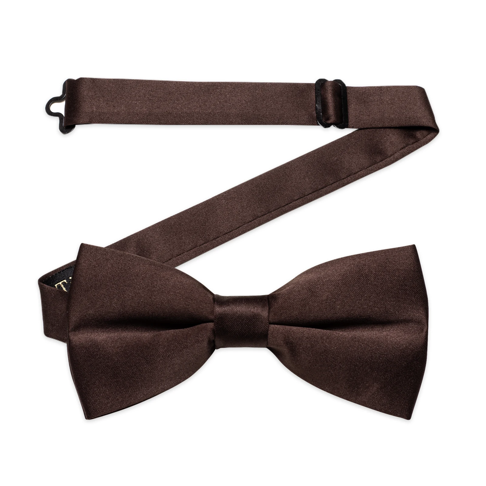 

Satin Brown Men's Pre-tied Bow Tie Boy Solid Bowtie for Father and Son Wedding Business Groom Marriage Cravat Butterfly Knot