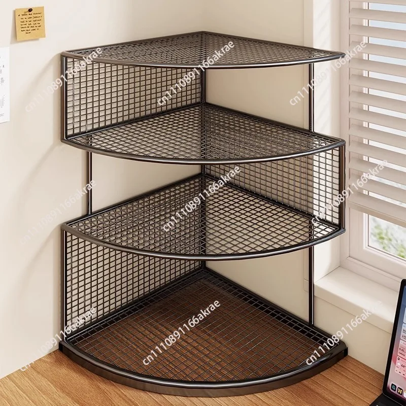 for Desktop corner shelf Desktop triangle bookshelf Desk station Multi-layer small corner fan storage