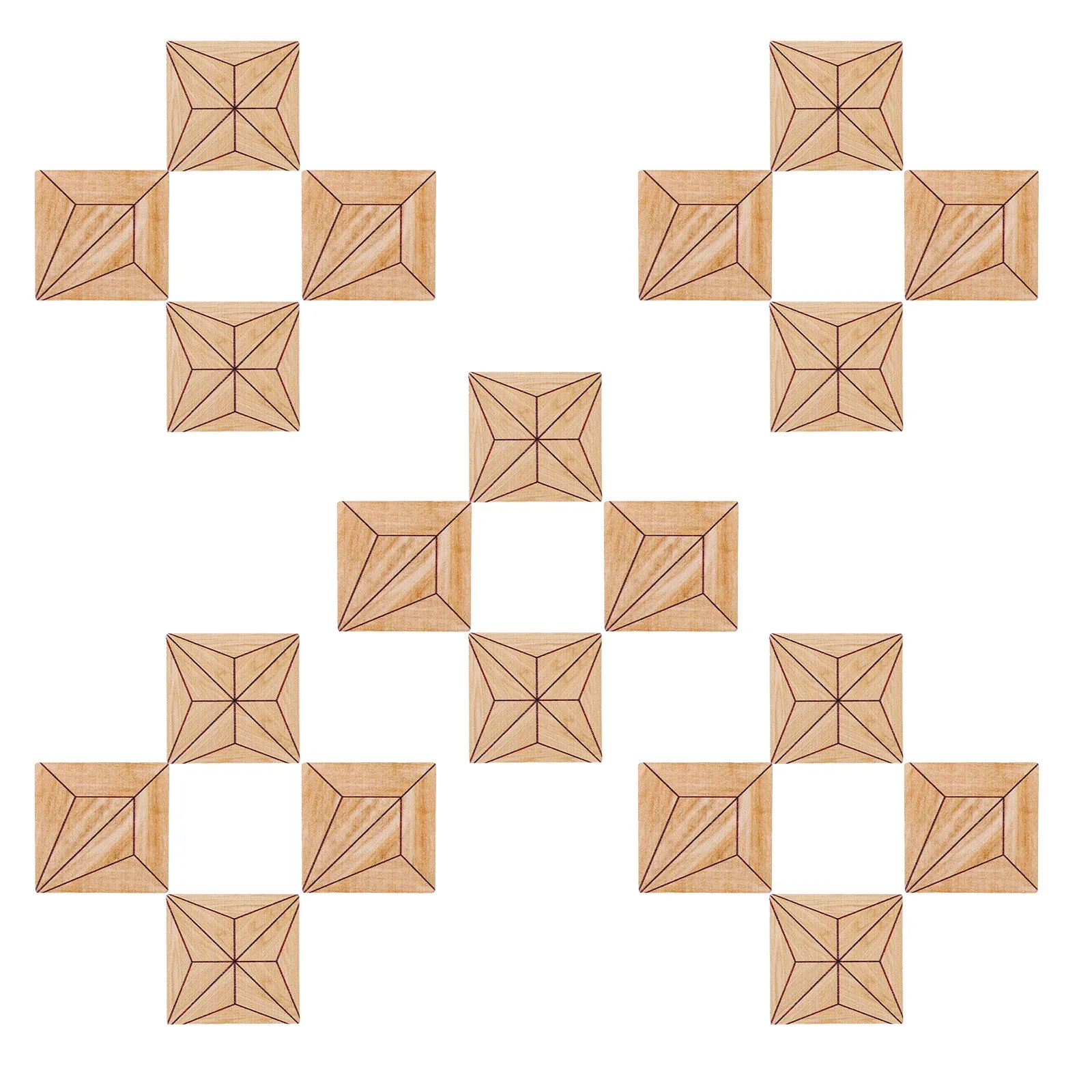 

20 шт. винтажной ретро-плитки для пола кукольного домика, двусторонние деревянные плитки, универсальный миниатюрный напольный материал для гостиной