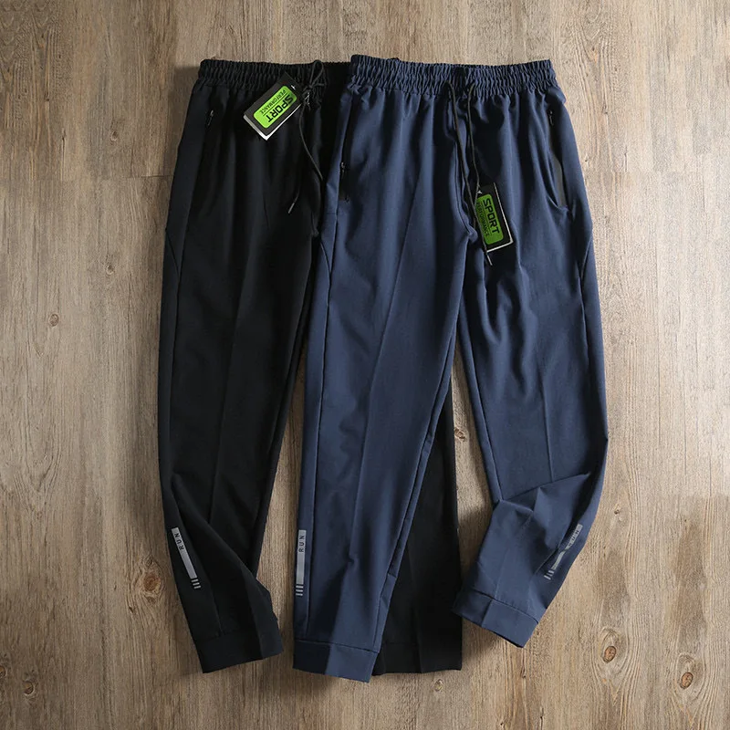 Summer New Men's Outdoor Sports Woven Trench Quick Dry Trousers Running Fitness Casual Pants 3m Reflective Sweatpants