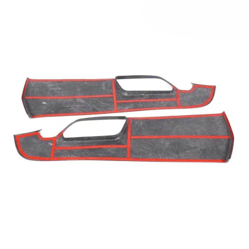 For Land Rover Defender Real Dry Carbon Fiber Large Side Panels 2020-2025 Center Console Armrest Interior Mouldings Accessory