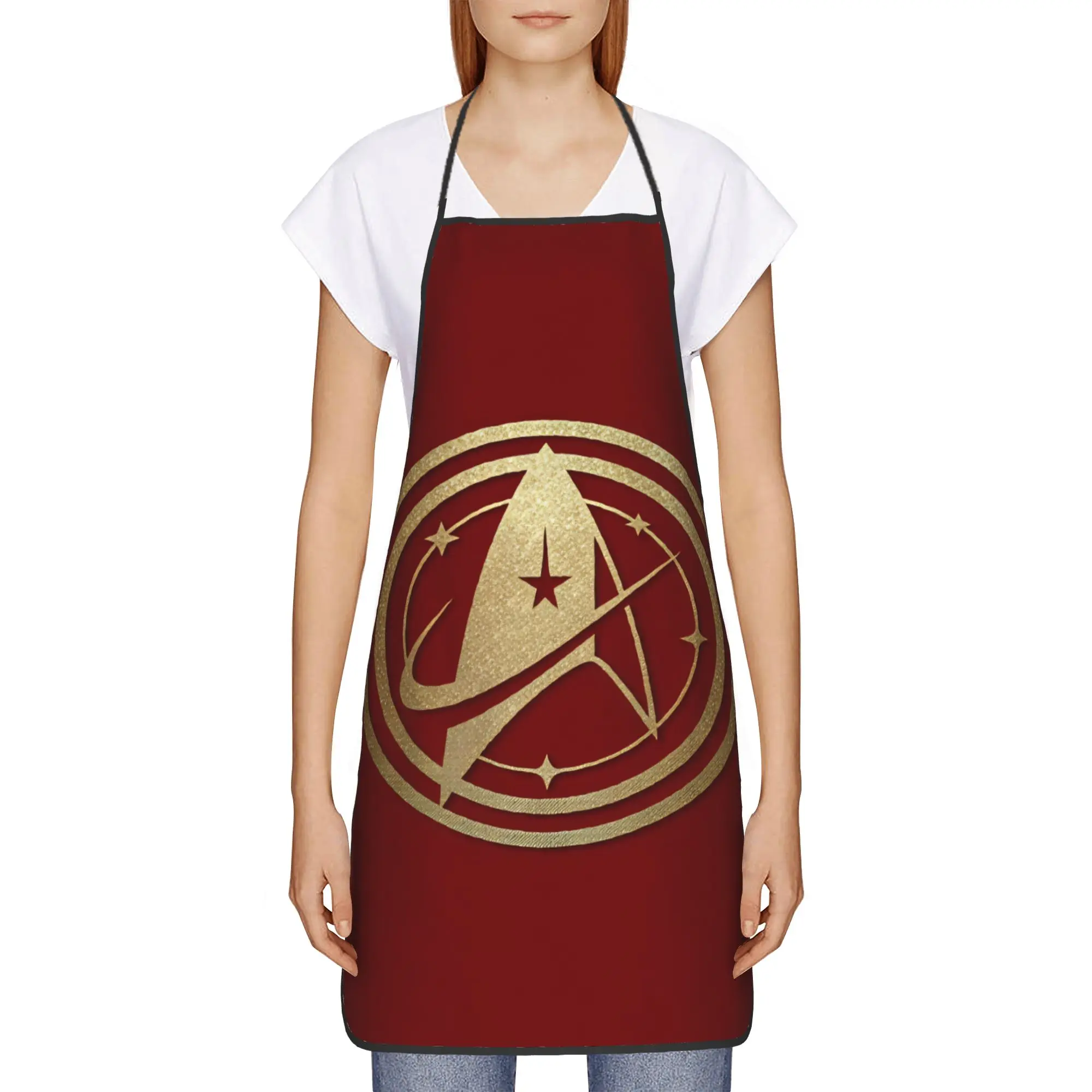 S-Star T-Trek Ship Movie  Apron  Restraunt Barber Kitchen Accessories Cute Cooking Aprons without Pocket