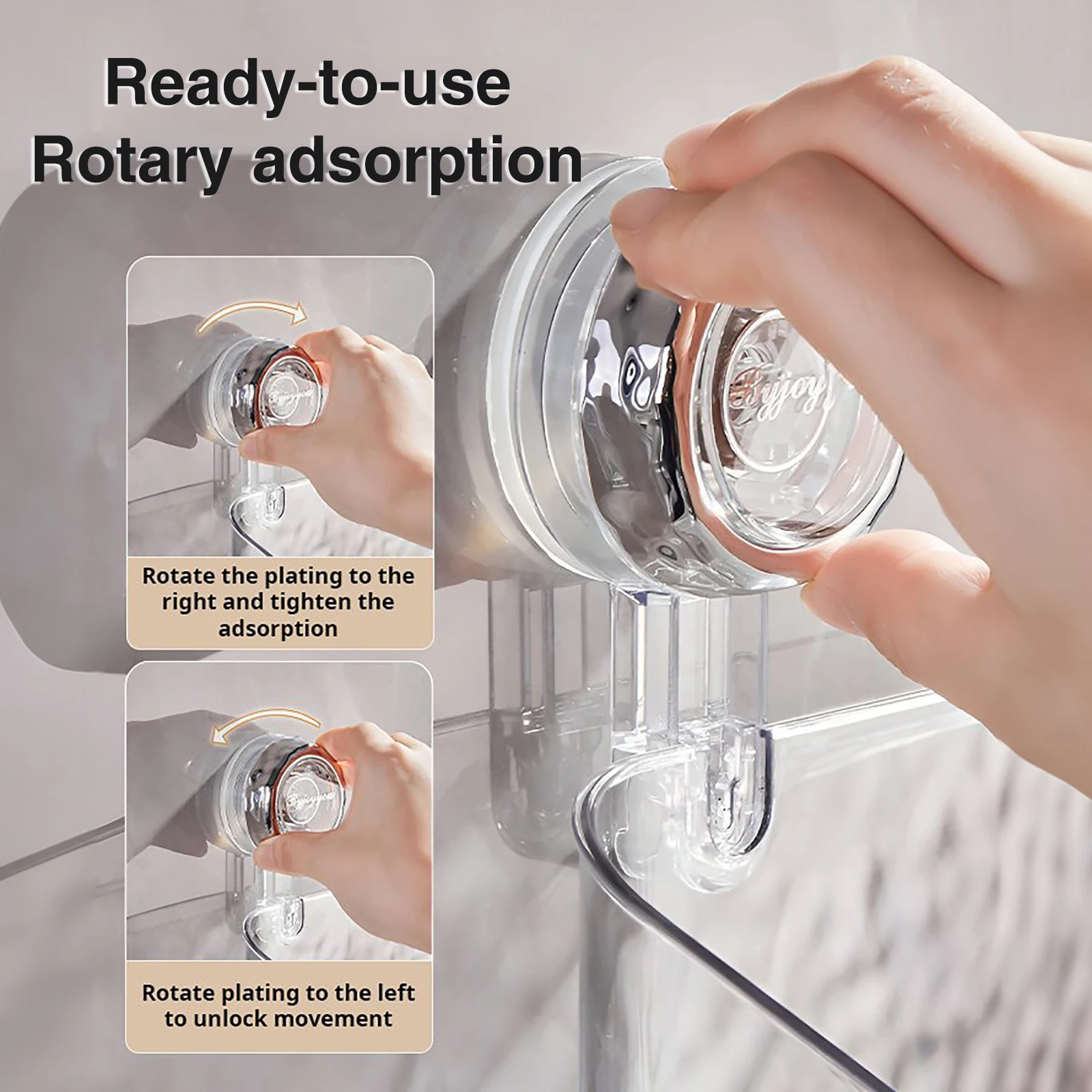 Light Luxury Style Glacier Pattern Suction Cup Shelf,Bathroom Suction Cup Storage Rack,Punch Free Sorting Box Dropshipping