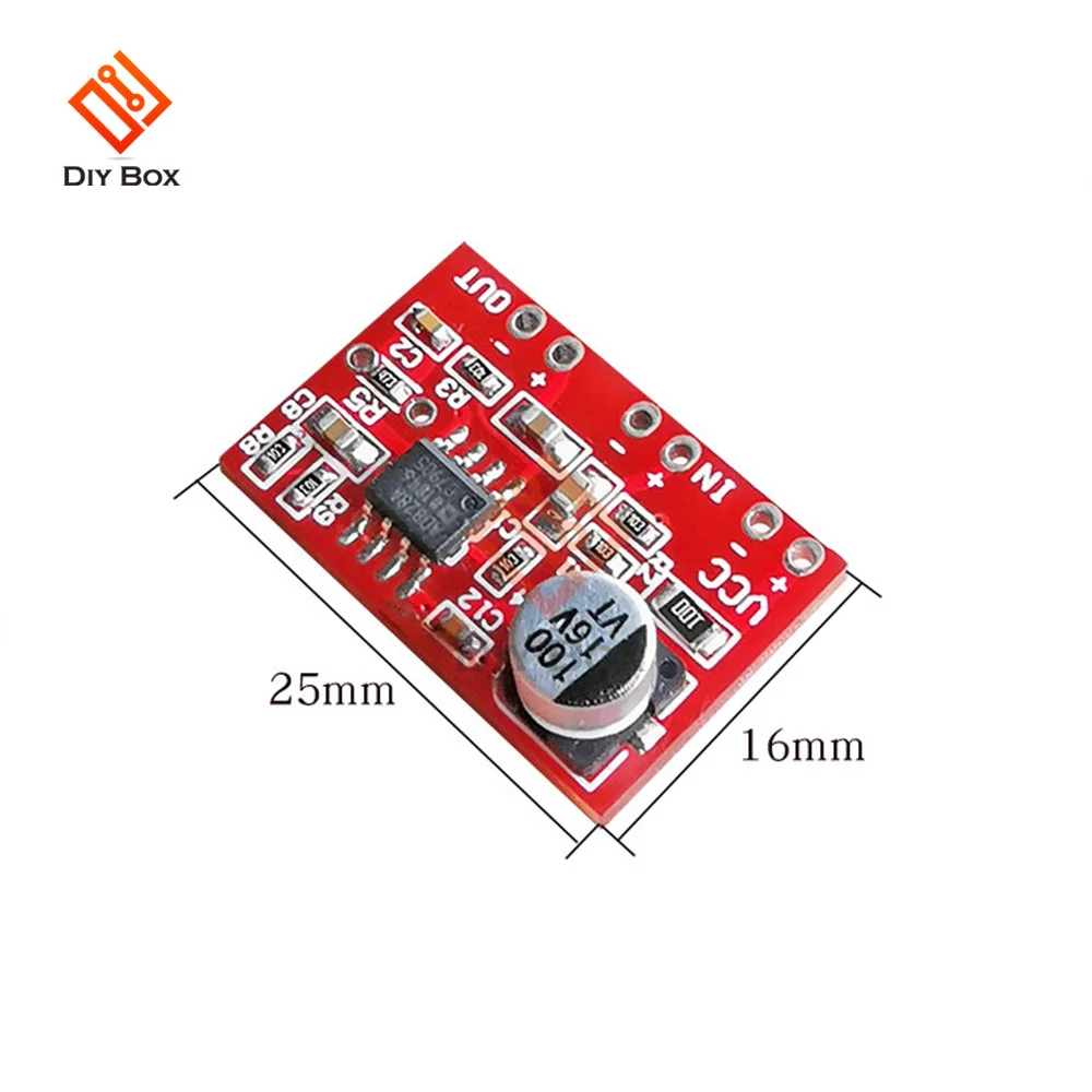 AD828 Dynamic Microphone Stereo Front Amplifier Board Audio Amplifier Module DIY Audio Modification Accessories DC 3.8V-15V