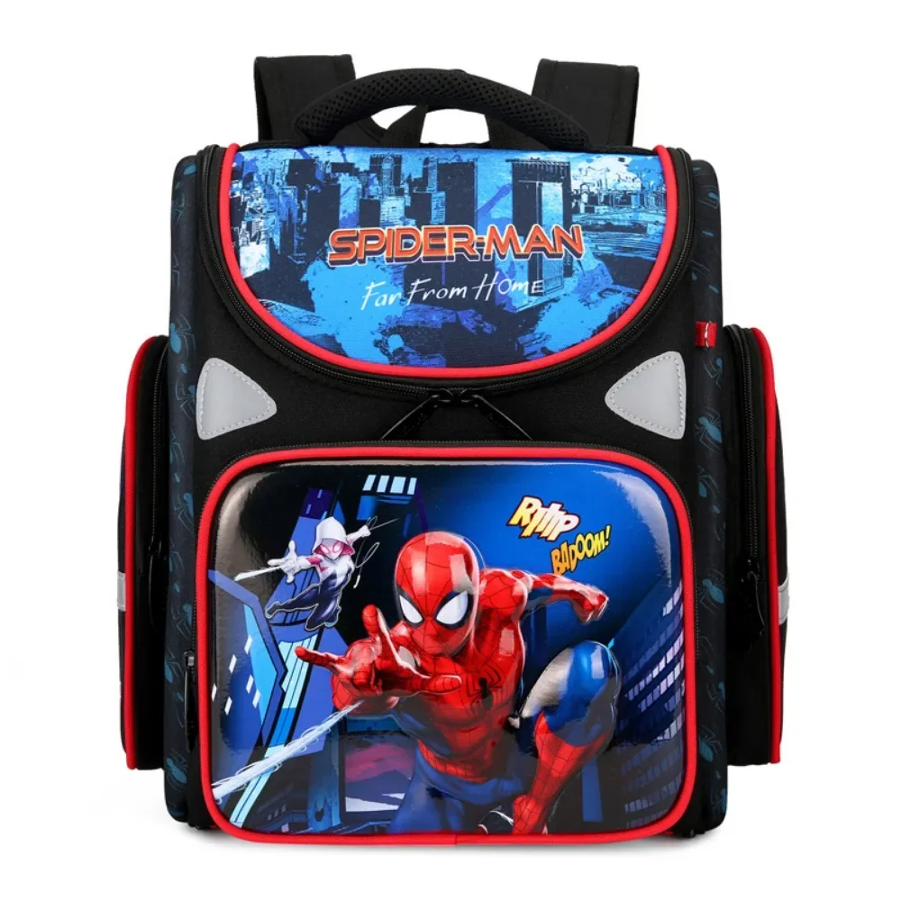 Marvel School Bags for Children in Grades 1-3 Stereoscopic Lightweight Scientific Stratification Cartoon Folding Backpack Gifts