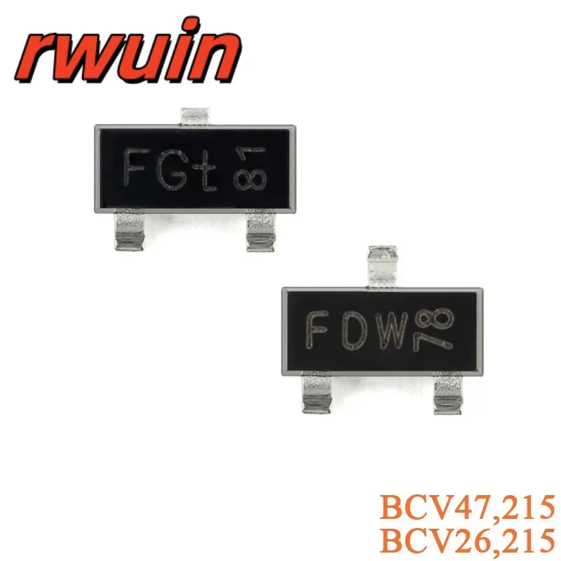 100Pcs/20Pcs BCV47,215 BCV26,215 BCV46,215 SOT-23-3 NPN PNP Darlington Transistors Chip