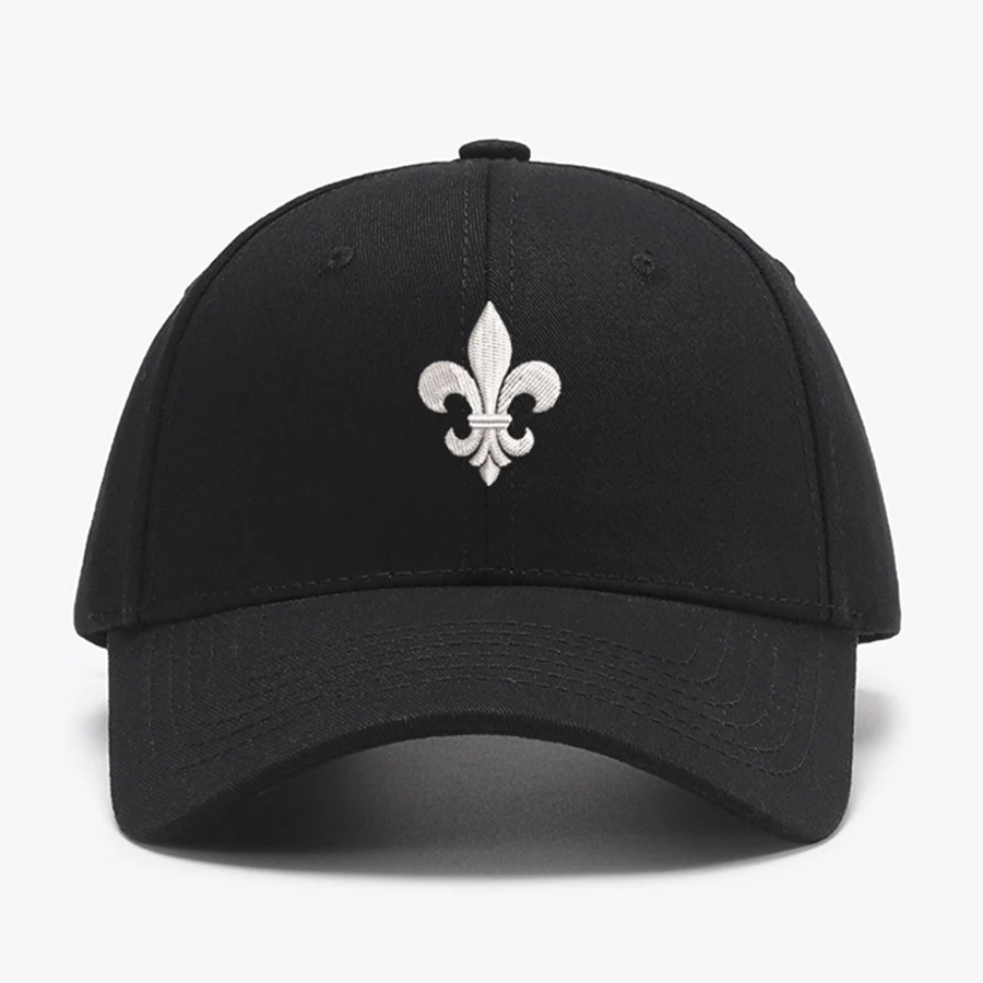 Fleur De Lis Embroidery France Structured Baseball caps for Men Women cotton Sports hats trucker Summer Autumn Winter Peaked cap