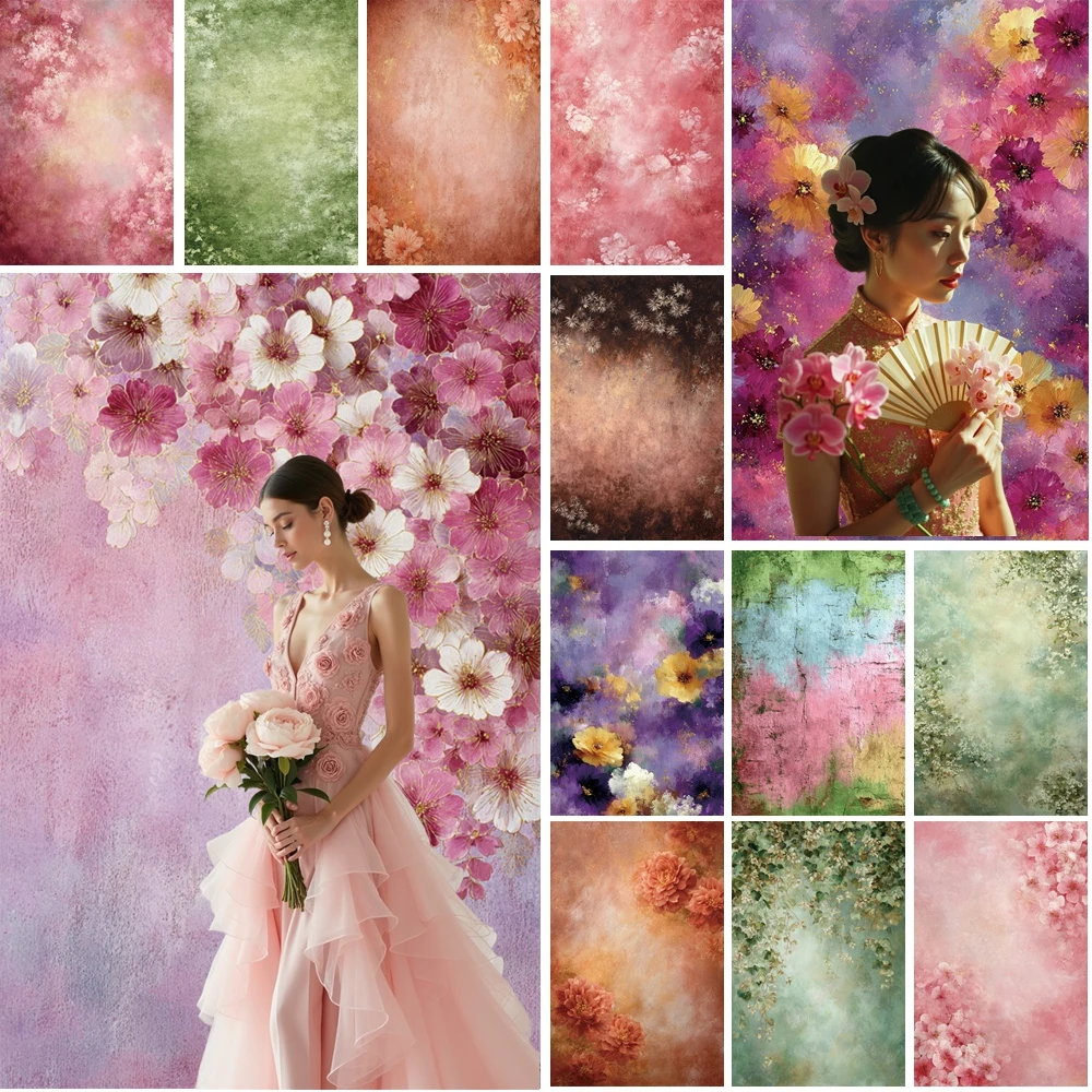 

MOON.QG Romantic Floral Photo Background Pastel Color Abstract Gradient Backdrops For Photography Child Accessories Studio Photo