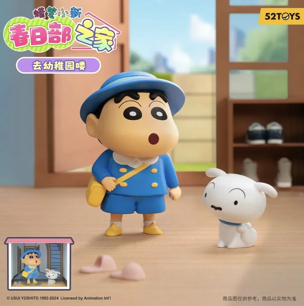52 brinquedos lápis shinchan vida em kasukabe série caixa cega caixa misteriosa caixa surpresa meninas anime figuras bonito modelo presente de aniversário