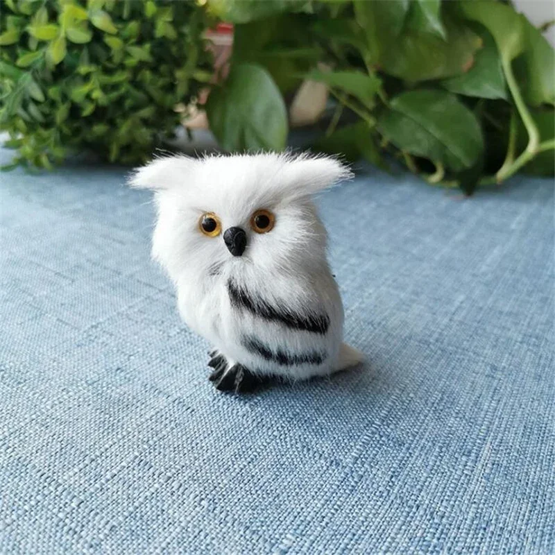 Simulation Owl Exquisite Ornament Simulation Owl Plush Doll Home Decor Stuffed Plush Doll Simulation Animal Model Figurine