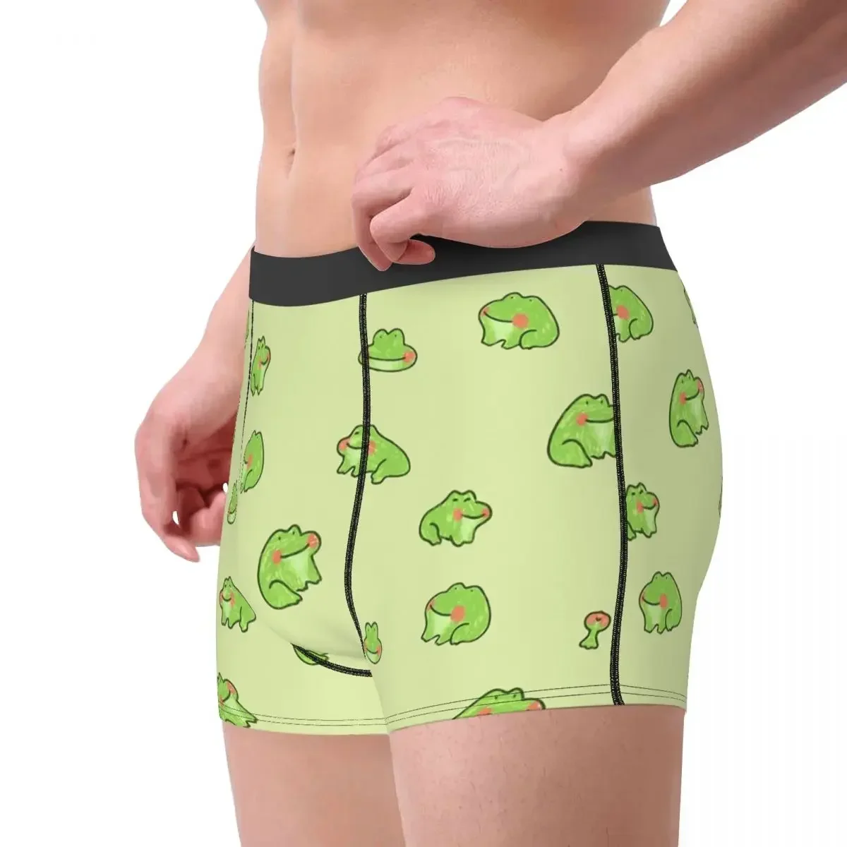 Cottagecore Rural Aesthetic Happy Little Frogs Underpants Homme Panties Man Underwear Sexy Shorts Boxer Briefs