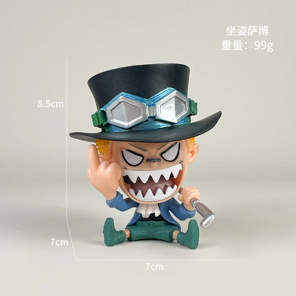 8 Arten ein Stück Ruffy Anime Figur Zoro Sanji Robin Nami Bach Dekor Figuren Ass Sammler Dekor PVC Modell Kinder Geschenk