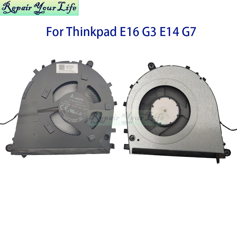 

Laptop CPU Cooler Fan For Lenovo ThinkPad E16 Gen 3 E14 G7 21SR 21TX 21SX ND85C70-24H13 DC28000PBD0 5F10Z58286 PC Cooling Fans