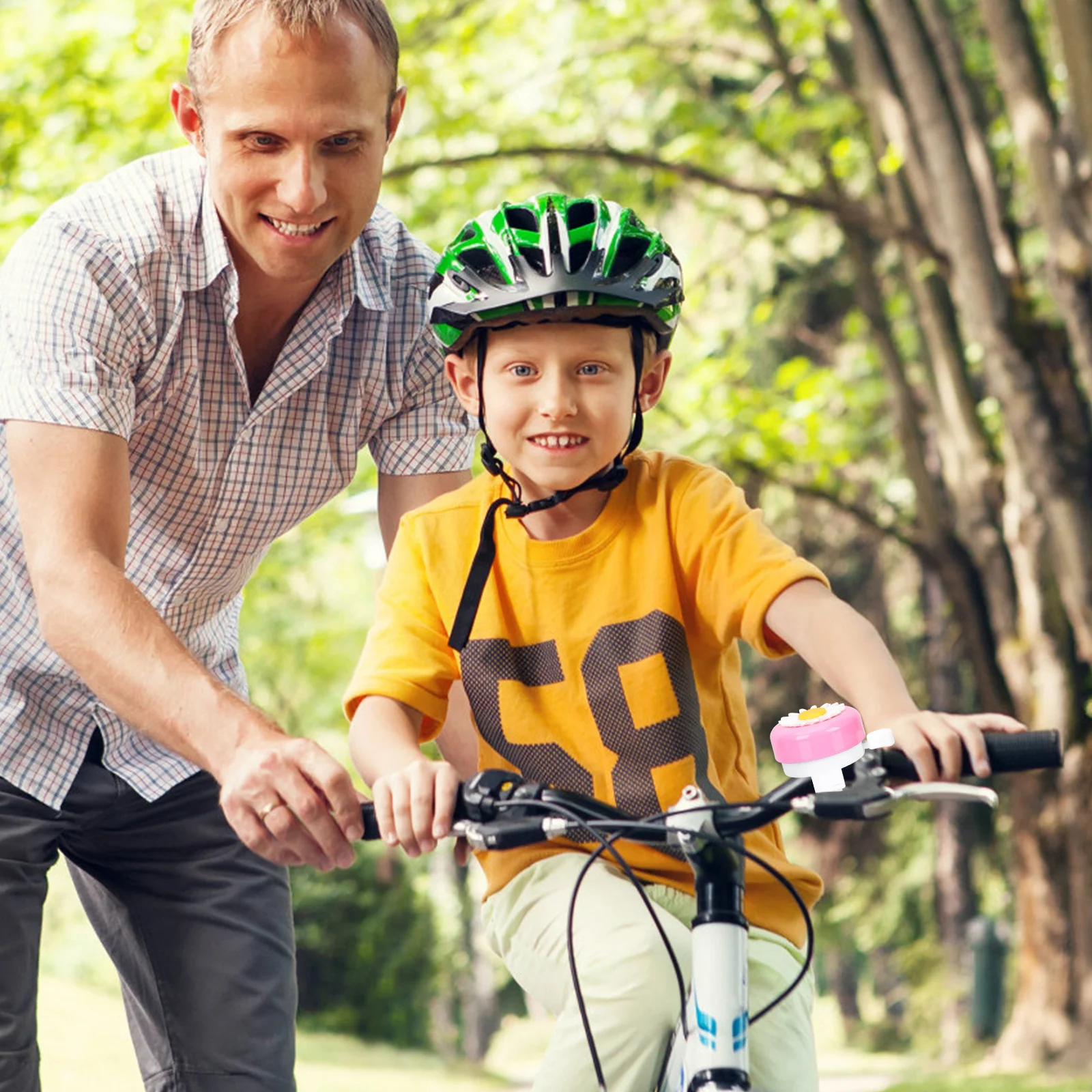 2 قطعة سبائك الصوت دراجة أطفال جرس زهرة نمط المسمار جبل مناسبة للأطفال دراجة اكسسوارات جرس الدراجة للأطفال #5