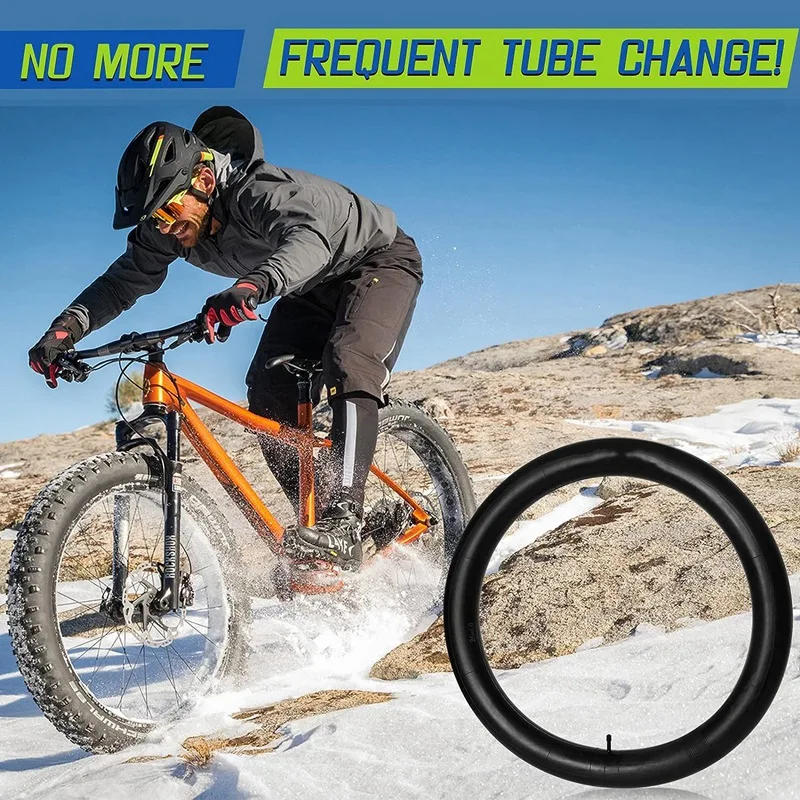 2 Pack Fat Bike Tube With AV 32Mm Valve, Bike Tubes With 2 Tire Levers, For Road/Mountain /E Bike