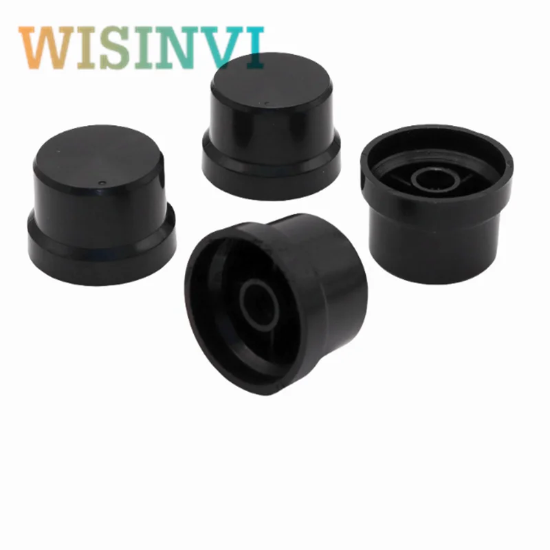 5pcs 24.5X17mm Slotted Shaft Potentiometer knob Potentiometer adjustment knob Amplifier volume knob cap inner Hole 6MM