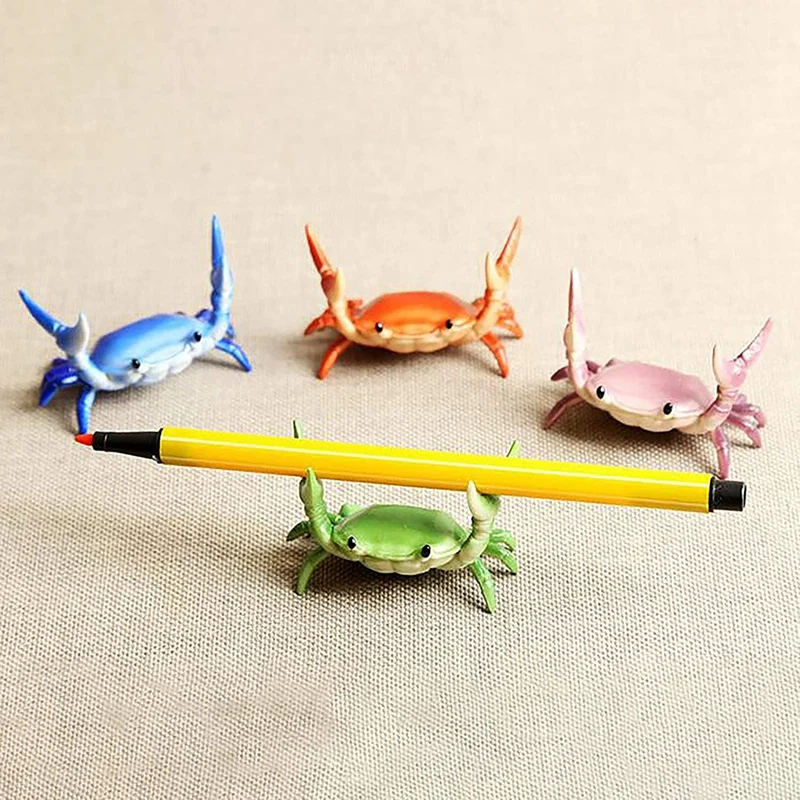 Japanese Creative Cute Crab Pen Holder Weightlifting Crabs Penholder Bracket Storage Rack Gift Stationery