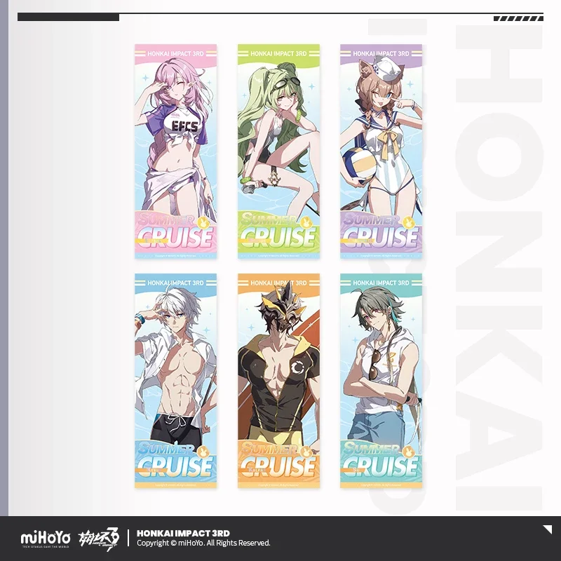 Presale Honkai Impact 3rd Official Merch Summer Cruise Series Laser Ticket Elysia Mobius Pardofelis Kevin Kalpas Su