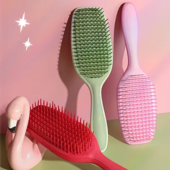 Brosse à cheveux démêlante pour Massage du cuir chevelu, peigne pour femmes, brosse démêlante pour coiffer, outils de soins pour Salon de coiffure bouclés, 1 pièce