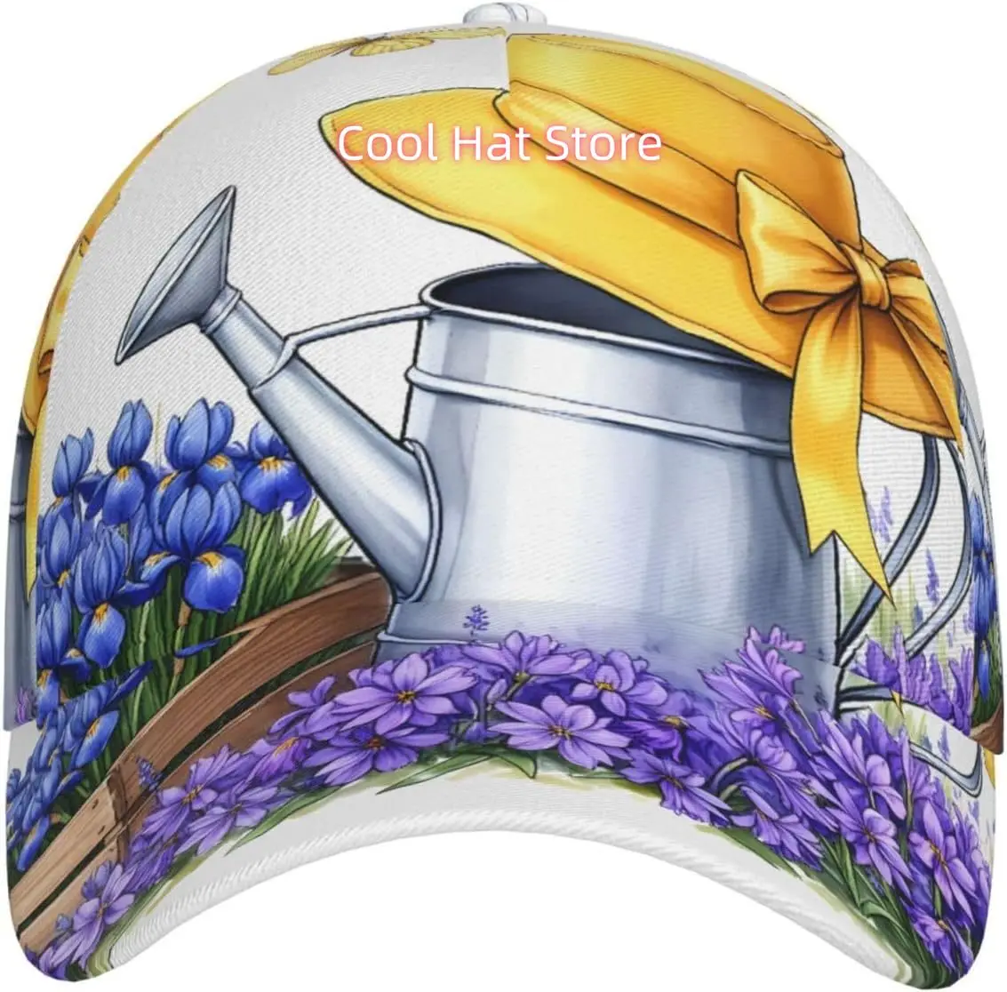 Lavender Garden Scene Pattern Baseball Cap Adjustable Cotton Baseball Hat for Sports, Outdoor, Travel Gifts for Men