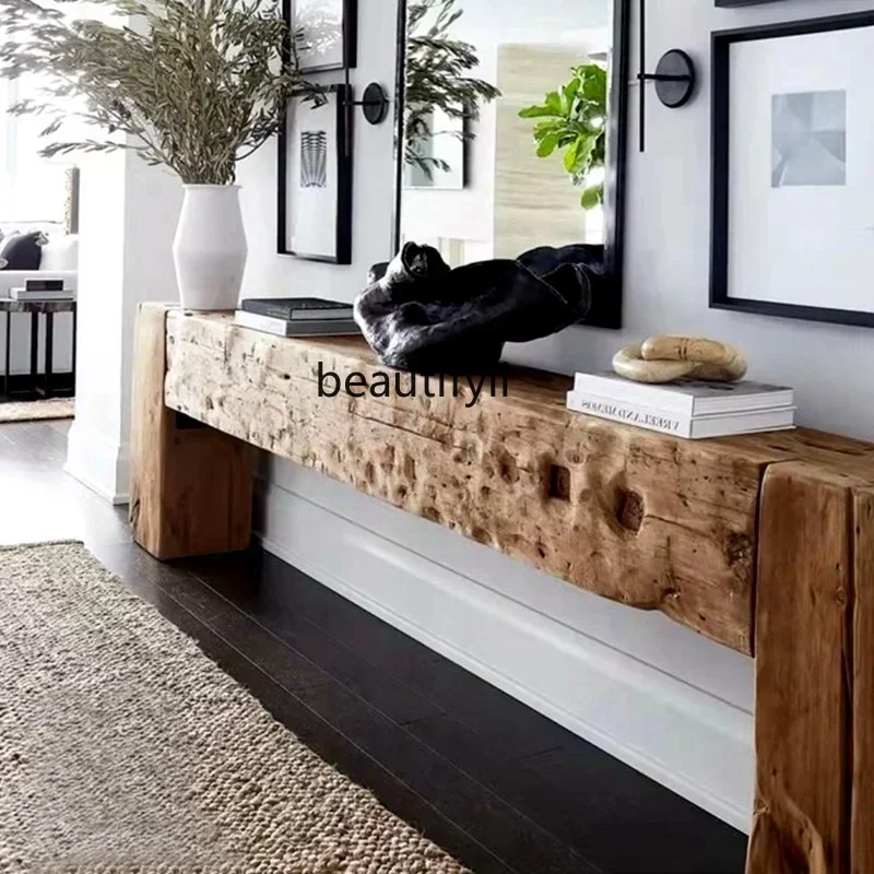 Log a Long Narrow Table Natural Wind Solid Wood Console Tables Table Miji Wind Console a Long Narrow  Console Tables TableA
