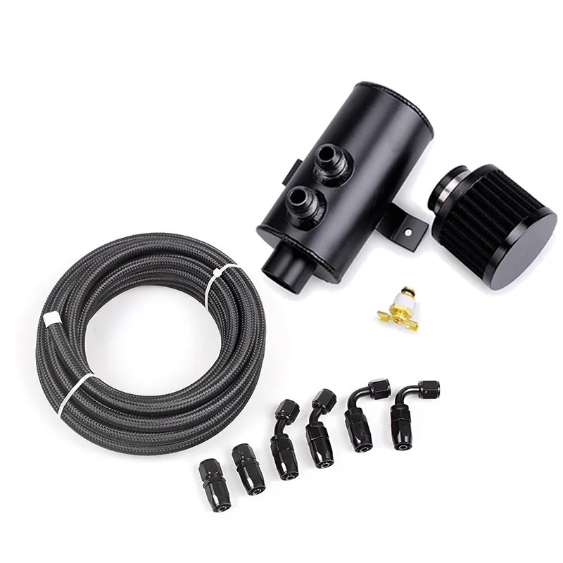 

Car Tuning Accessories 2-hole Breathable Oil Jug 0.75L with AN10 Braided Fuel Line Cold Fitting Kit OCC034+HR017