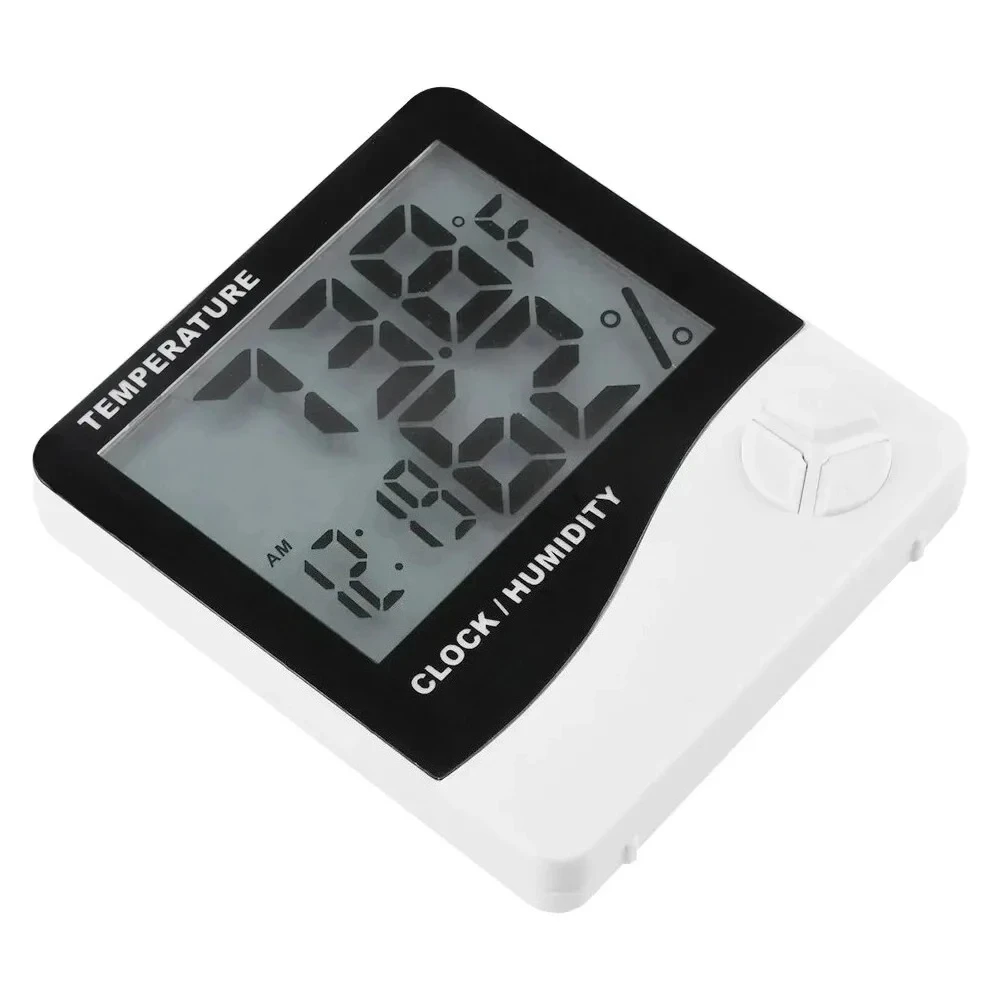 HACHANLUN LCD Electronic Digital Temperature Humidity Meter Hygrometer Home Thermometer Indoor Outdoor Weather Station Clock