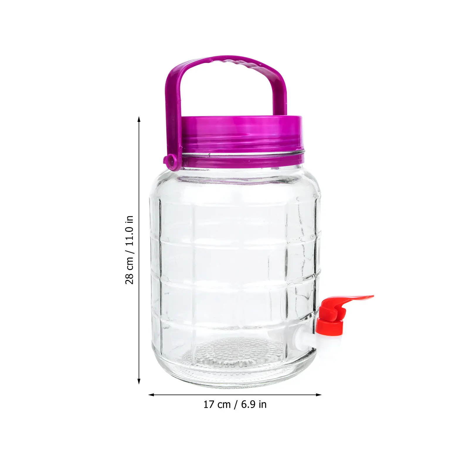 Glass Pickle Jar with Spigot Food Grade Airtight Fermenting Jar for Pickling Vegetables Wine Brewing Medicinal Liquor Making