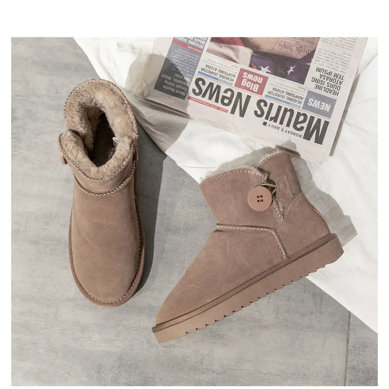 防水メンズウィンターブーツ、フェイクファー裏地付き＆通気性、新年のブランチや雪の冒険に最適なチャンキーソール