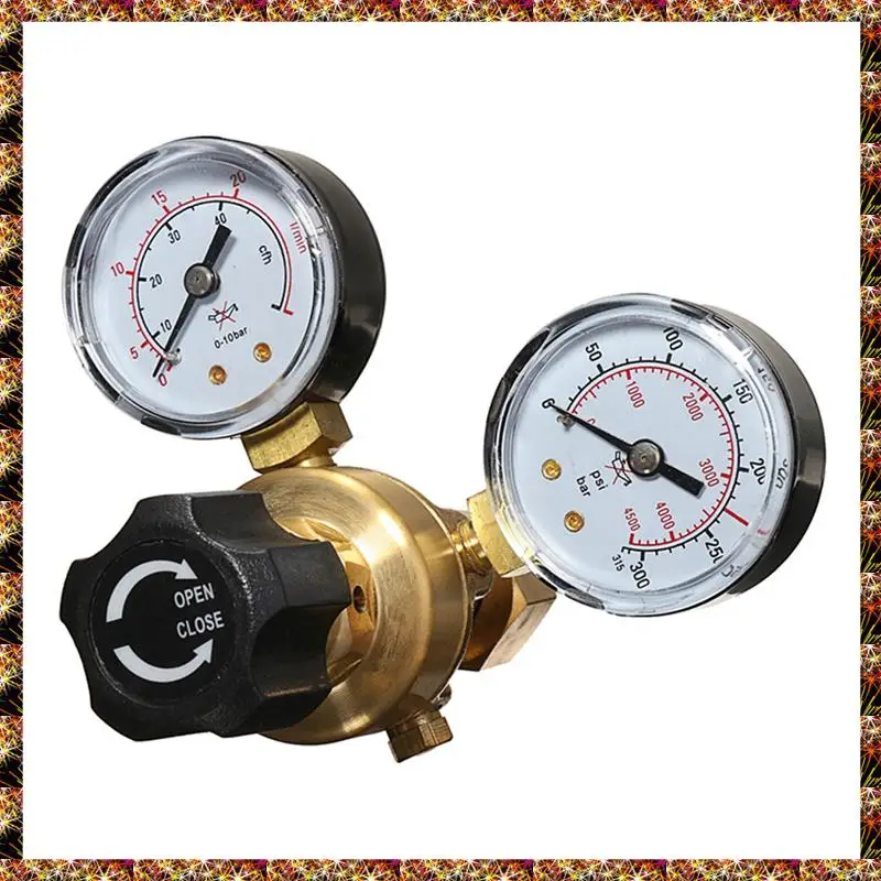 BTCL منظم الضغط المخفض CO 2 لحام التوأم قياس زجاجة الغاز MIG TIG لحام تدفق متر صمام التحكم W21. 8 1/4 خيط