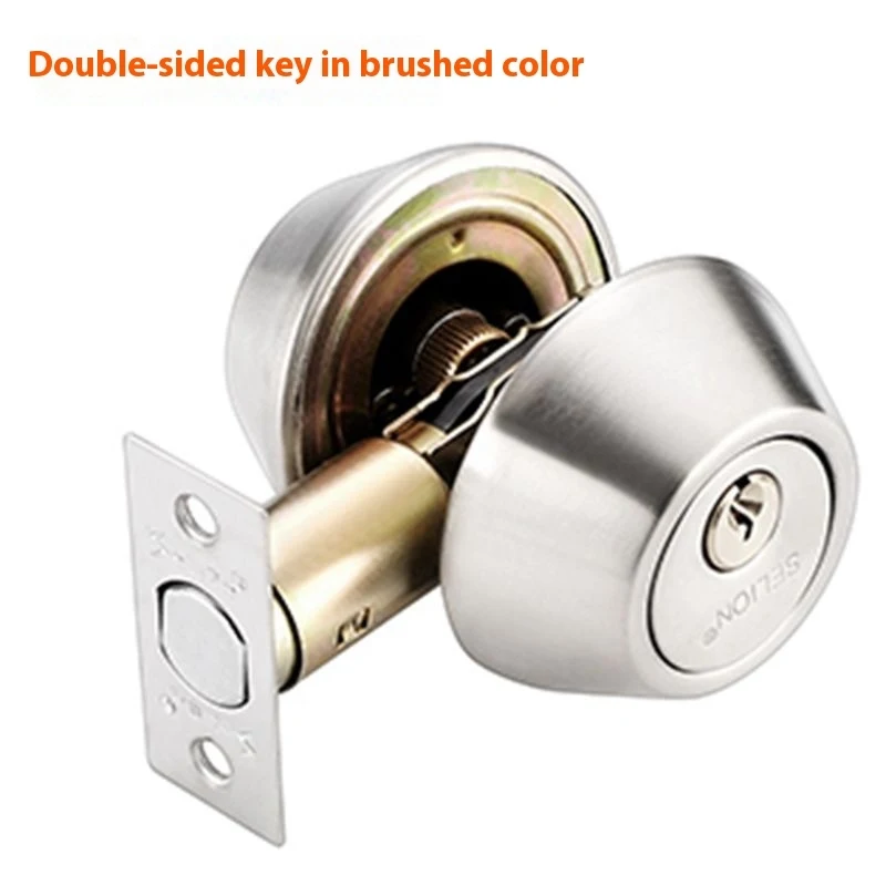 

Медный хромированный однорычажный дверной замок-защелка с защитой от взлома для входной двери дома/ворот