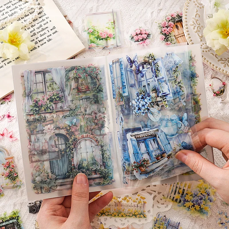 

20pcs PET Die cut Sticker book Four Seasons Scenery Decorative handmade Scrapbooking Stickers Material Diary Stationery Supplies