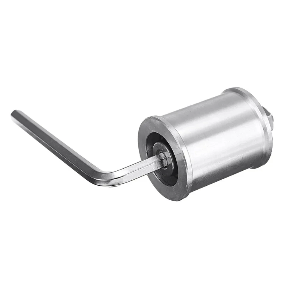 1 Zestaw 30/50 mm DIY Koło napędowe z podwójnym łożyskiem Szlifierka taśmowa Koło prowadzące pręta z wałem 8 mm / kluczem Narzędzie ręczne DIY