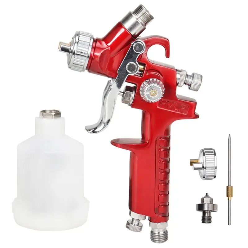 

A04G-Professional Paint Spray Gun 125Ml Mini Pneumatic Airbrush H-2000A Automotive Painting Tool 1Mm Nozzle