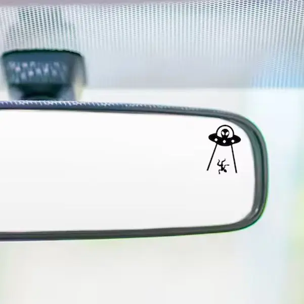 Set of 2 Tiny Alien Small for Car Sticker Decoration Window Bumper Cute Stickers Exterior Accessories Waterproof Pvc Vinyl Decal
