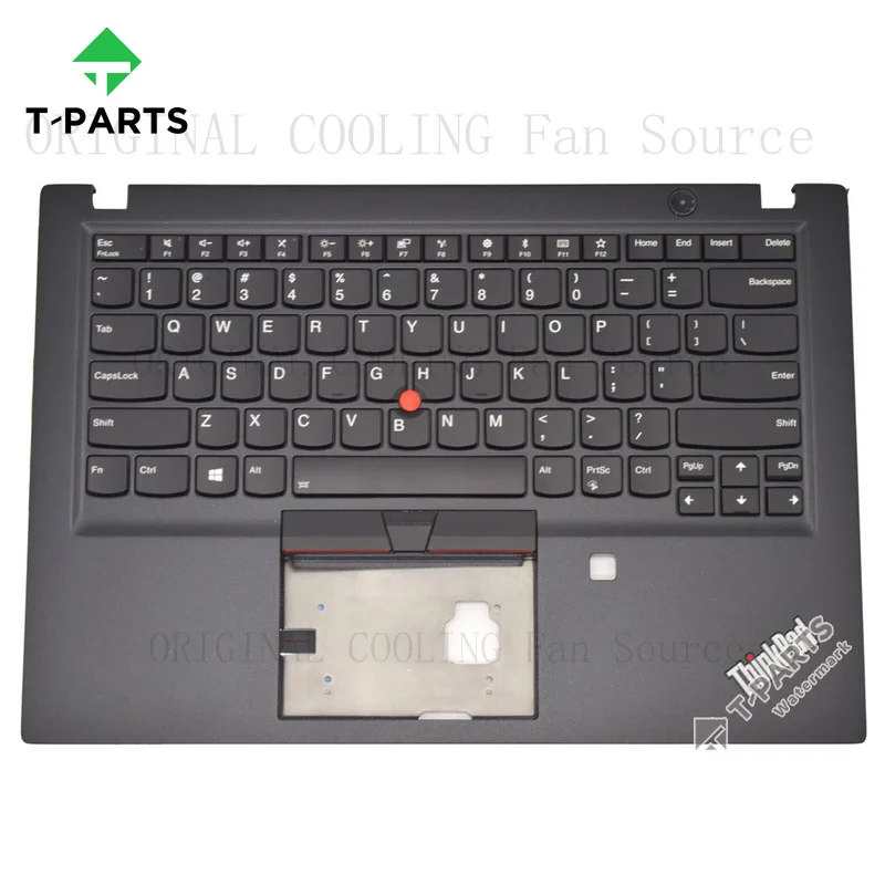 R+  New For Lenovo ThinkPad T490S Palmrest Upper Case US Keyboard W/ FP Backli