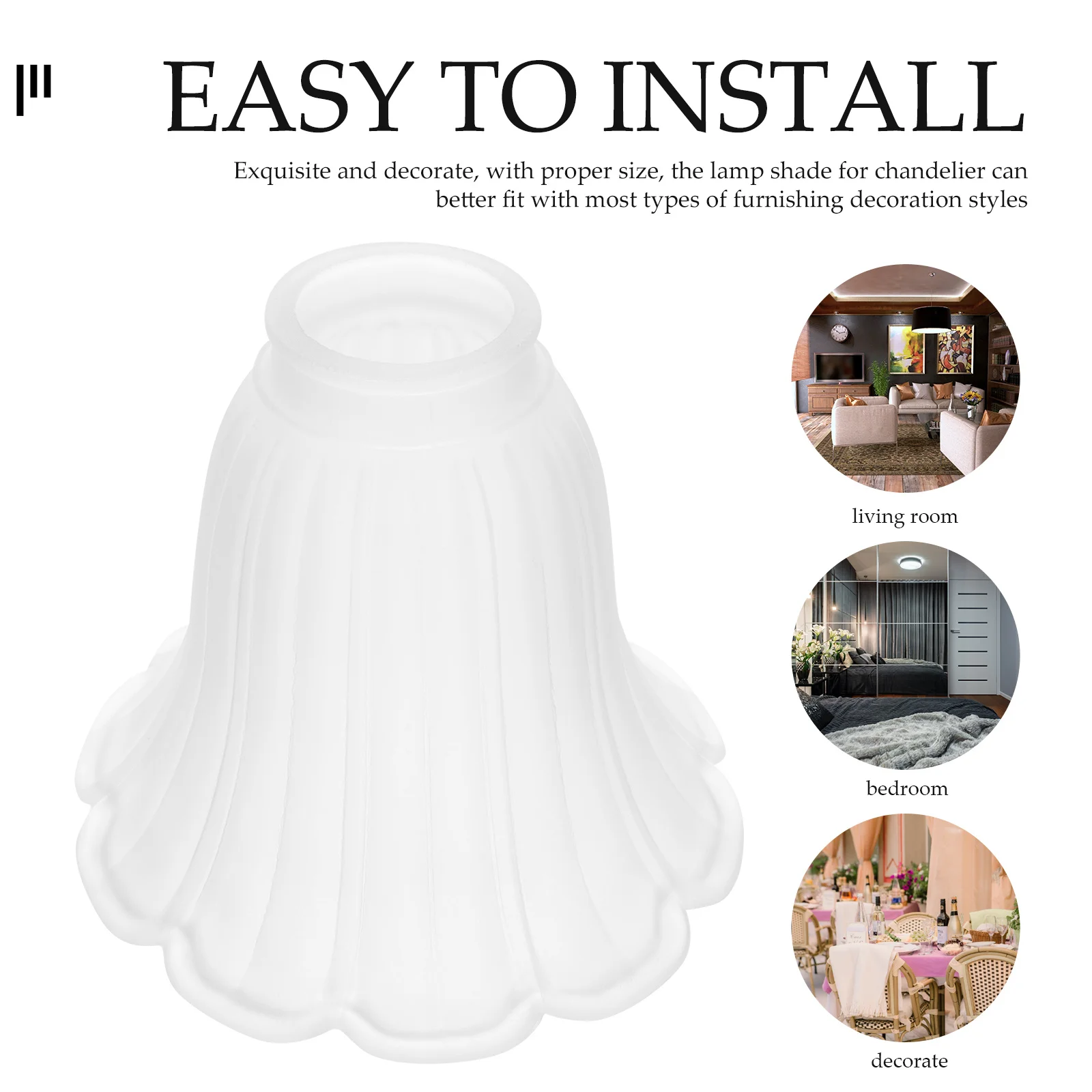 

Glass Lamp Shade Flower Shape Replacement Decorative Small Lampshade for Ceiling Wall Lamp Chandelier Light Cover