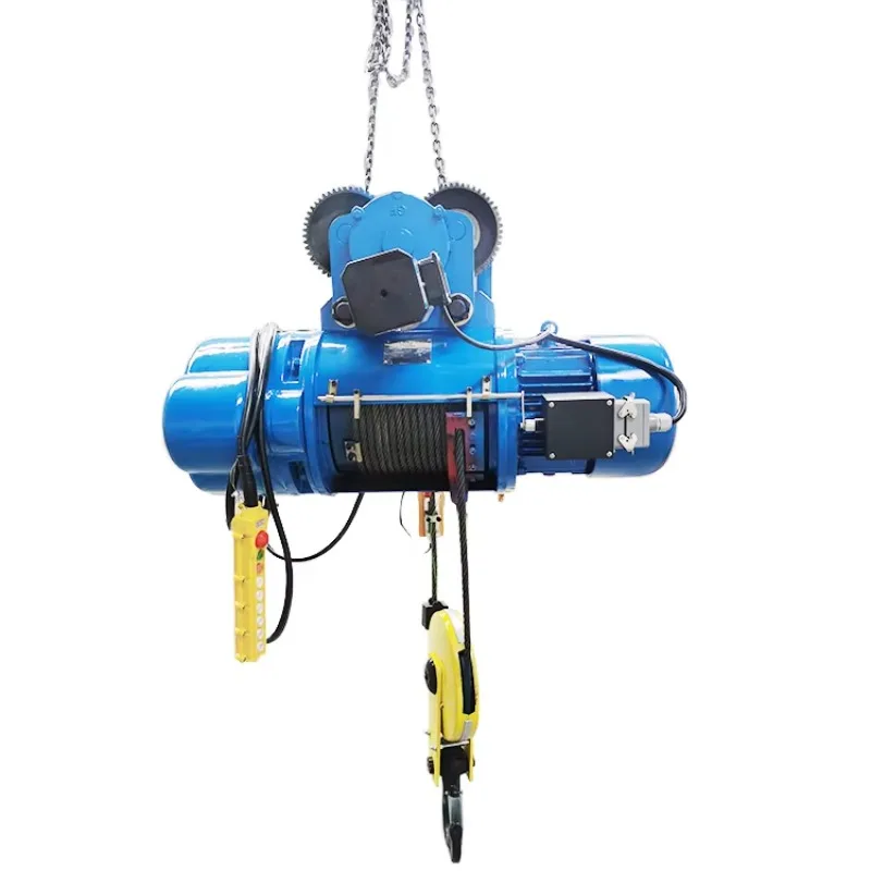 2 Ton Aluminum Alloy Mini Wire Rope Hoist Durable Electric Lifting Crane For Home Construction Daily Cargo Handling