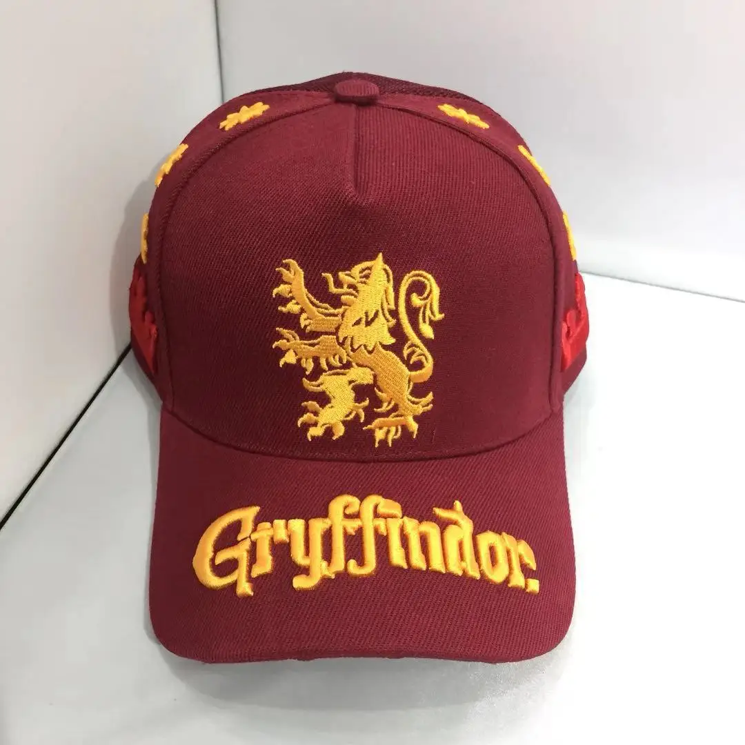 Harryy Potter College berretto da Baseball ombra Unisex cotone Gryffindor distintivo protezione solare cappello Slytherin con cappello coppia