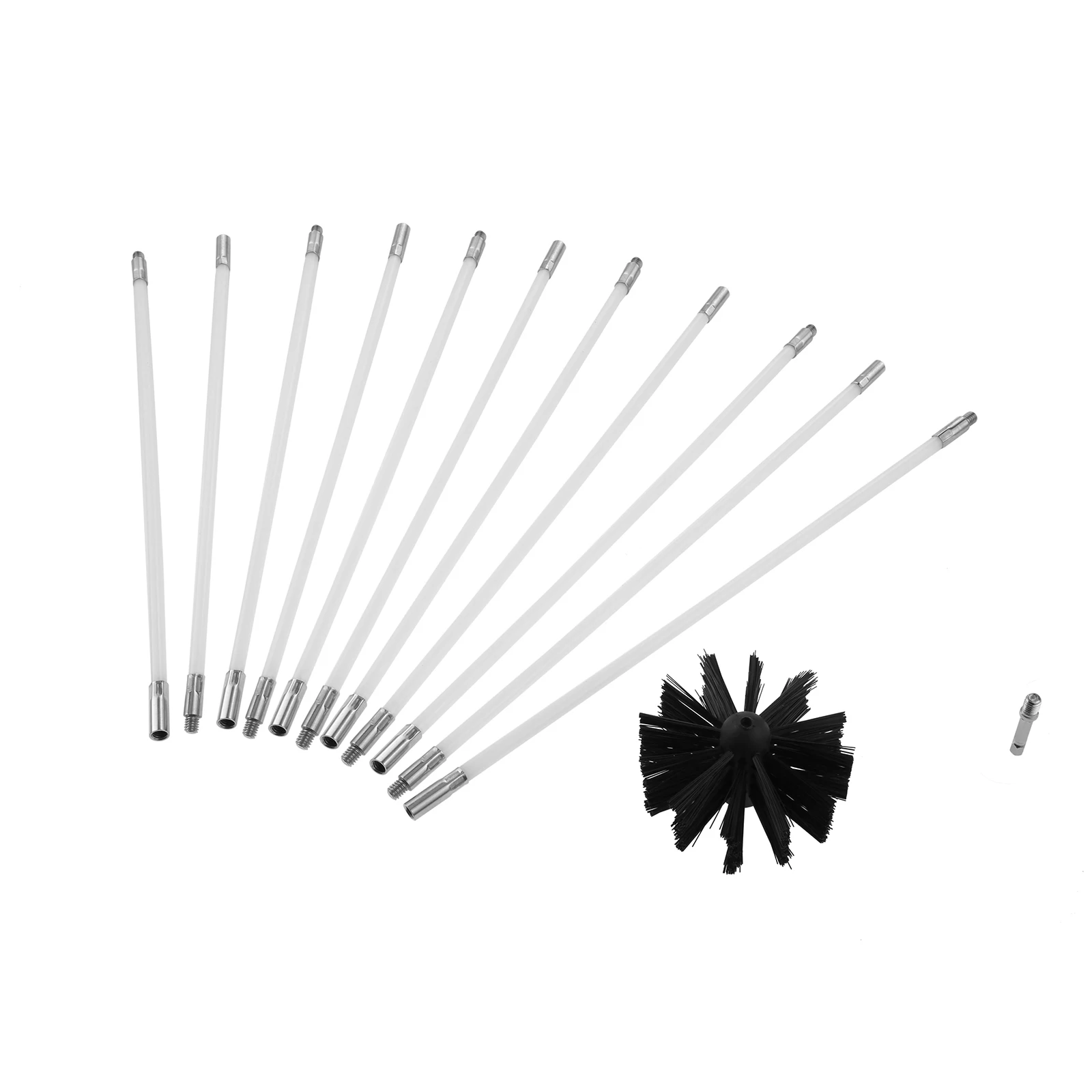 11pcs/set  Nylon Suitable Cleaning Tools Pipe Cleaning Brushes Dryer Vent Brush  Chimney sweep Cleaning Kit Equipment