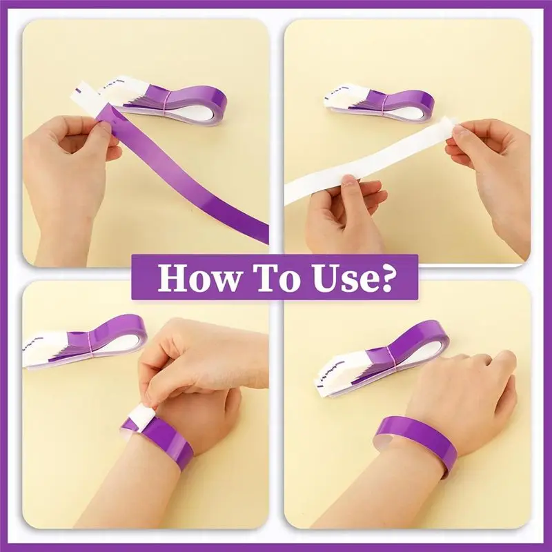 ABHX- Bands For Events,200Pcs Waterproof Party Wrist Bands Self-Adhesive Event Wristband For Party Events Clubs Concert