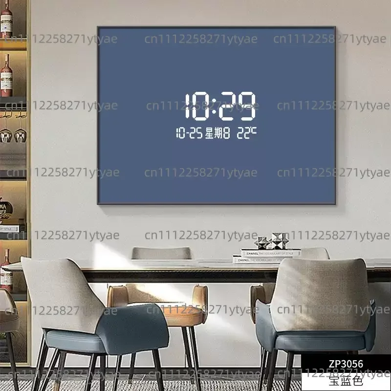 Meter box decorative painting led digital display clock solid color simple restaurant distribution box occlusion box, induction