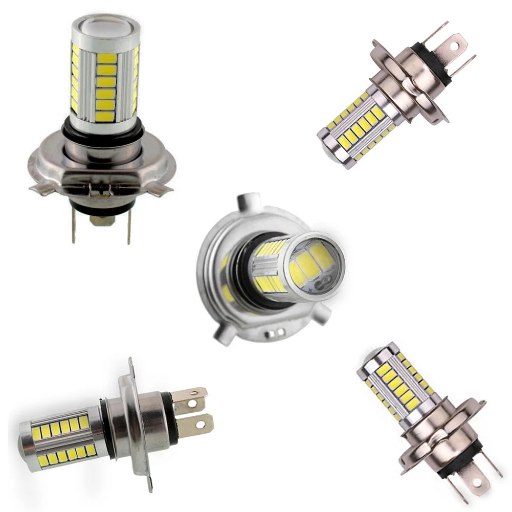 COB LED 저소비 고출력 자동차 캔버스 헤드라이트 전구, 주행등, 흰색 오토바이 안개등, H4/H7/9005/9006 33SMD 800LM