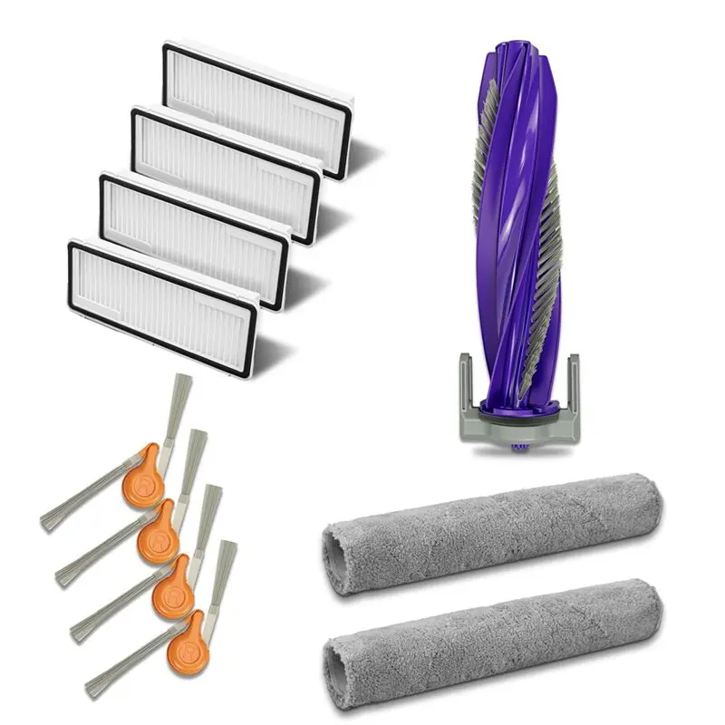 TAIGH – Pièces de rechange pour aspirateur robot SHARK, pour NARWAL Flow 1 : 1 brosse à rouleau, 2 rails de roulement, 4 serpillères, 4 brosses latérales, 4 filtres HEPA.